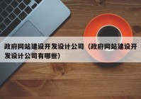 政府网站建设开发设计公司（政府网站建设开发设计公司有哪些）