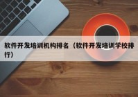 软件开发培训机构排名（软件开发培训学校排行）