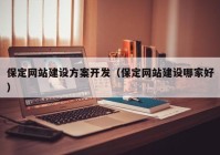 保定网站建设方案开发（保定网站建设哪家好）